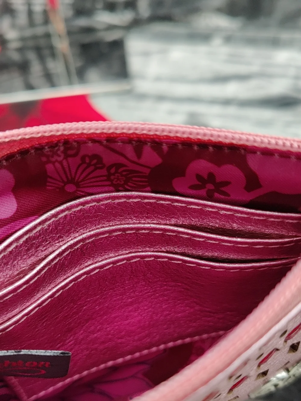 Brighton Pink Metallic Pouch